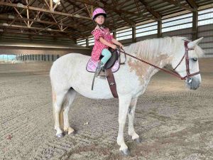 mare with child rider