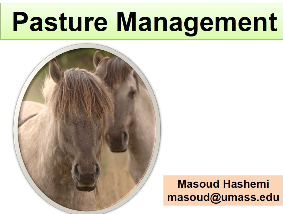 Cover Slide for Pasture Management presentation